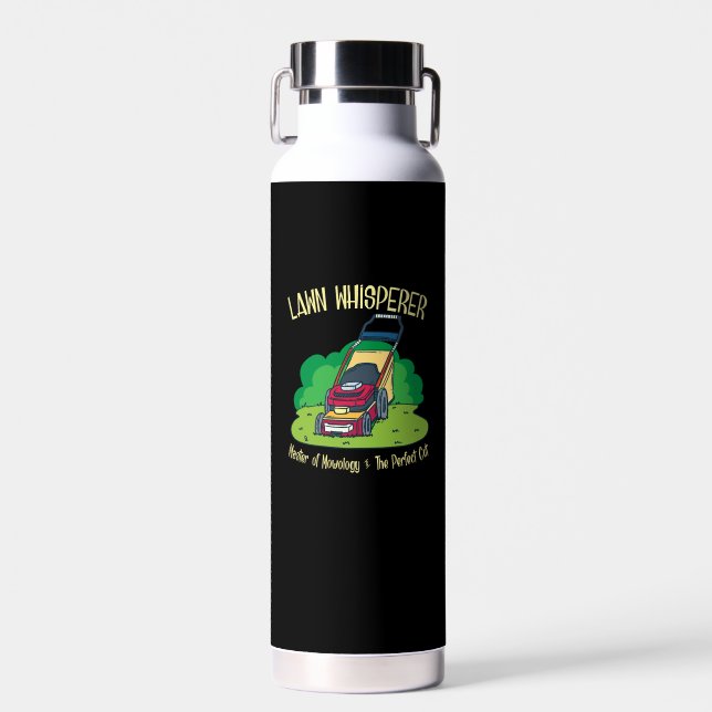 Lawn Mower - Lawn Whisperer Water Bottle (Front)