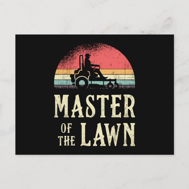 Lawn Mower Master Of The Lawn Garden Lawn Mowing Postcard (Front)