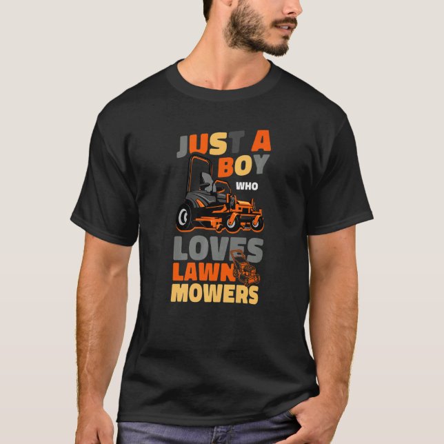 Lawn Mower Mowing Dad Father Landscaper Tractor Ju T-Shirt (Front)