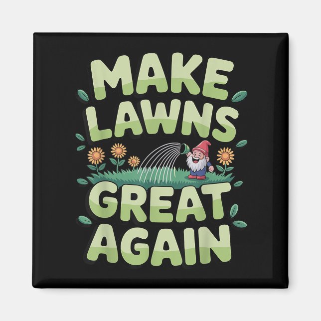 Lawn Mower Novelty For Men Women Kids Landscaper L Magnet (Front)