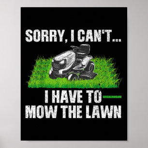 Lawn Mower Novelty For Men Women Kids Landscaper L Poster