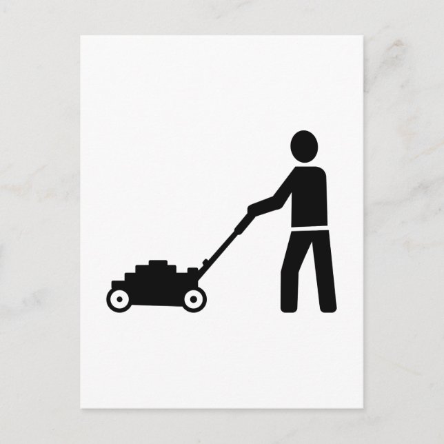 Lawn mower postcard (Front)