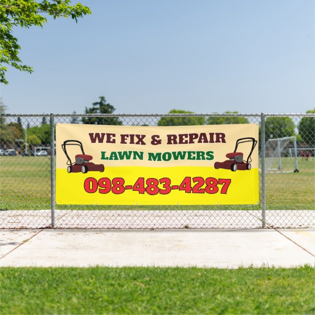 Lawn Mower Repair And Servicing Banner (Insitu)