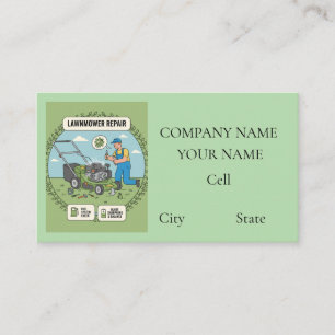 Lawn Mower Repair Business Card