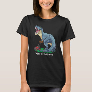 Lawn Mower Rex  Mowing Dinosaur Gardener Tractor T-Shirt