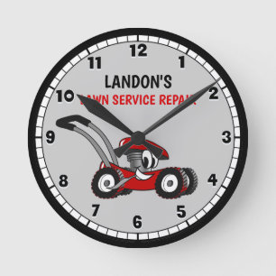 Lawn Mower Small Engine Repair Round Clock
