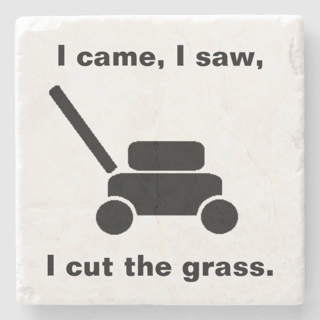 Lawn Mower Stone Coaster (Front)