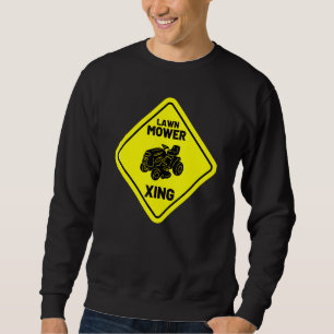 Lawn Mower Xing Mowing Retro Yard Work Lawn Tracto Sweatshirt