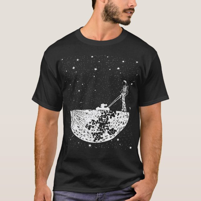 Lawn Mowing Astronaut T-Shirt (Front)