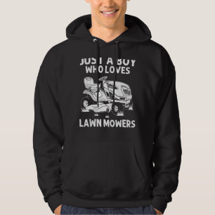 Lawn Mowing  Boys Kids Lawn Mower Farms Gardening Hoodie