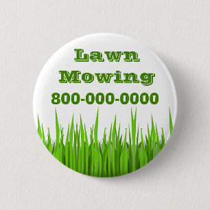 Lawn Mowing Business 6 Cm Round Badge