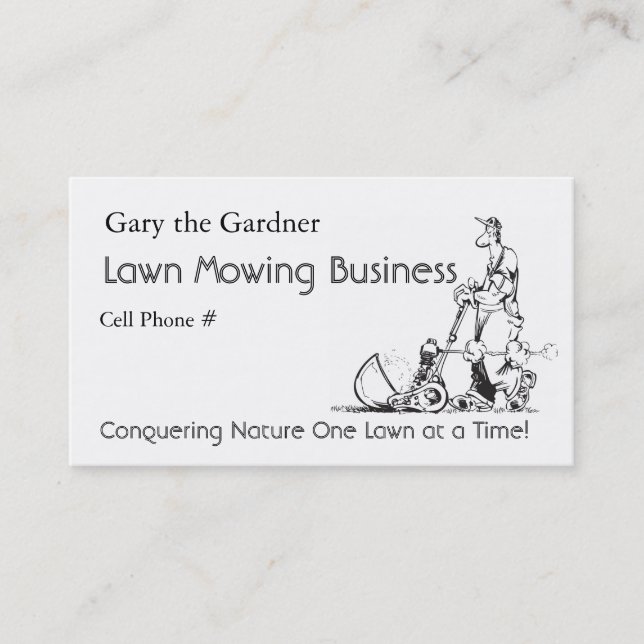 Lawn Mowing Business Appointment Card (Front)