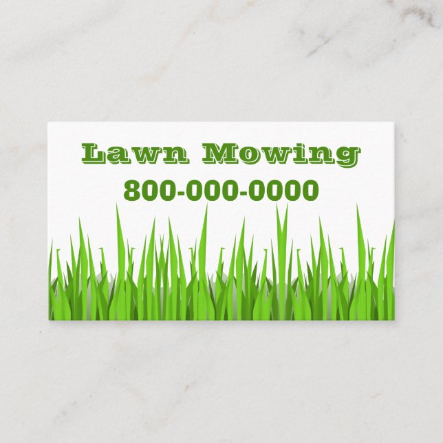Lawn Mowing Business Card (Front)