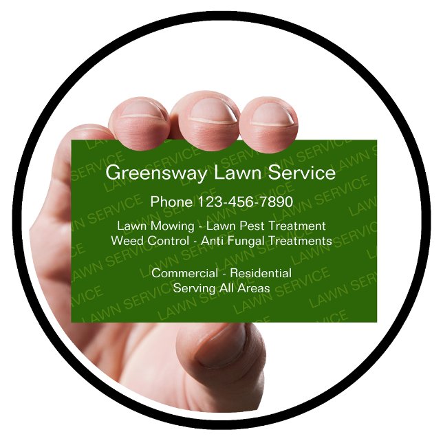 Lawn Mowing Care Business Cards (Creator Uploaded)