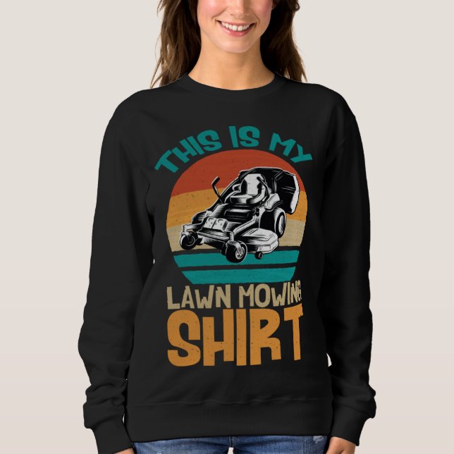 lawn mowing  Garden  Distressed Gardening Sweatshirt (Front)