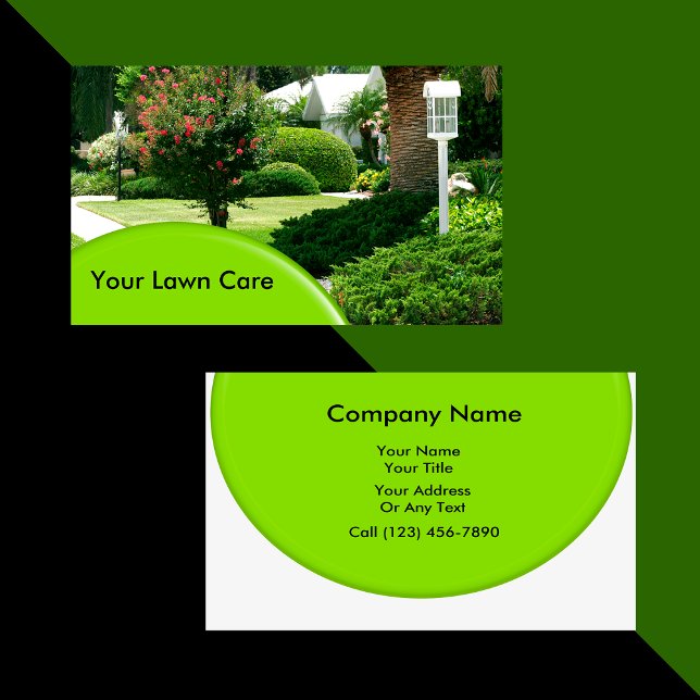 Lawn Mowing Landscaping Business Card (Creator Uploaded)