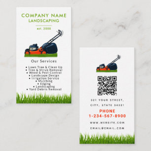 Lawn Mowing Landscaping Garden Lawn Care Modern Business Card