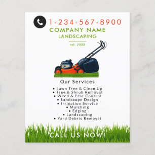 Lawn Mowing Landscaping Garden Lawn Care Modern Flyer