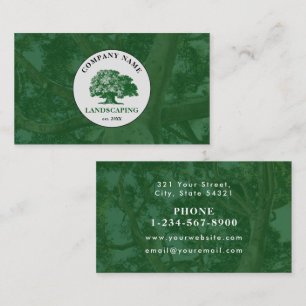 Lawn Mowing Landscaping Garden Lawn Care Tree Business Card