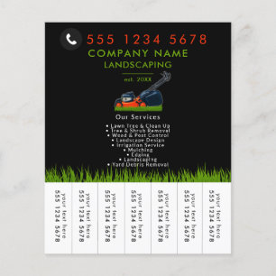 Lawn Mowing Landscaping Garden Tear Off Strips Flyer