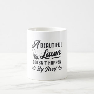 Lawn Mowing Lawn Mower A Beautiful Lawn Gardening Coffee Mug