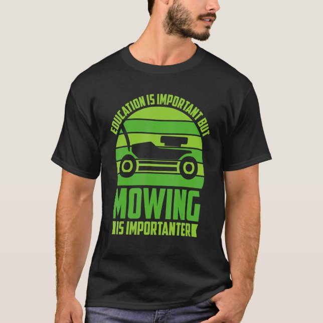 Lawn Mowing  Lawn Mower Mow Landscaping Men Women T-Shirt (Front)