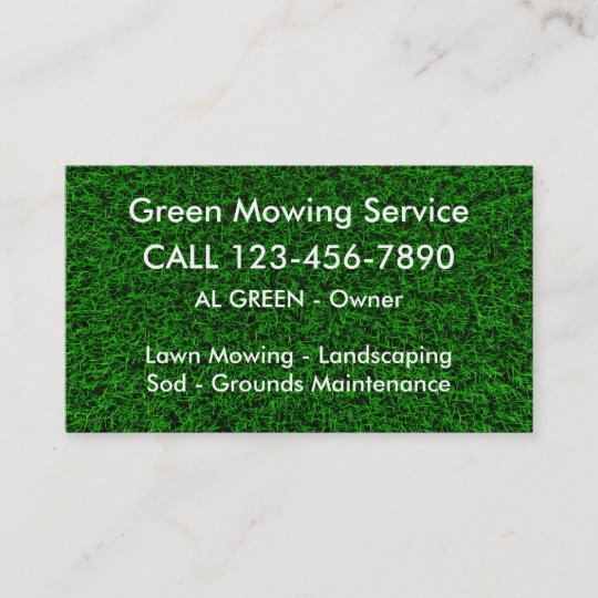 Lawn Mowing Services Business Card | Zazzle.com.au