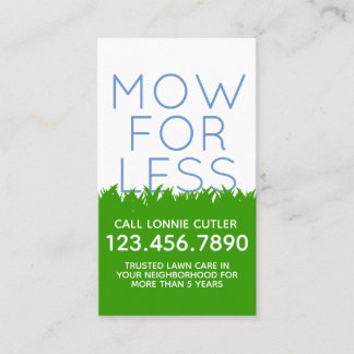 Lawn Mowing Services Business Card Template