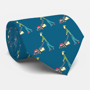 Lawn Mowing Stickman Tie