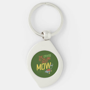 Lawn Mowing - The Grass is calling Key Ring