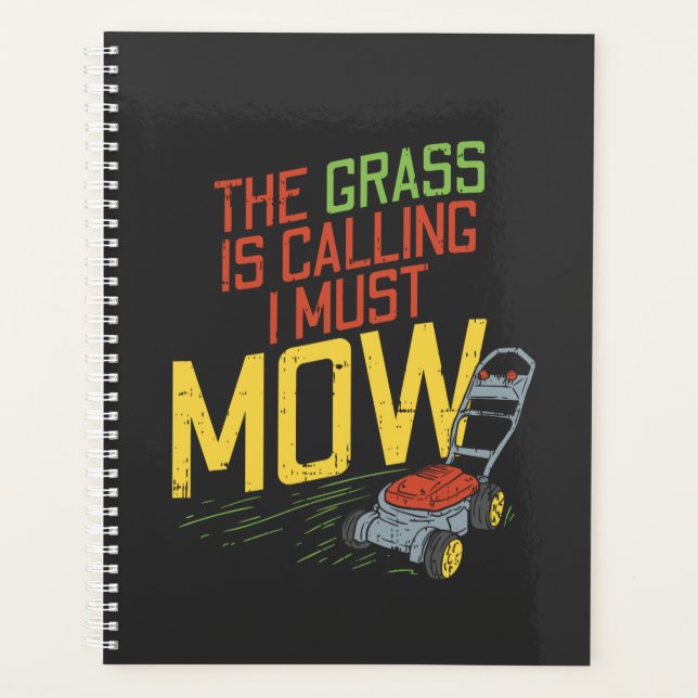 Lawn Mowing - The Grass is calling Planner (Front)
