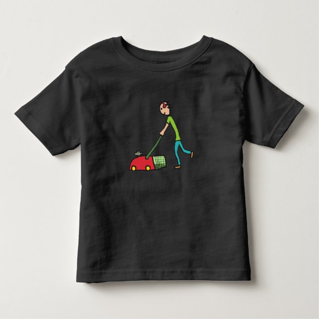 Lawn Mowing Toddler T-Shirt (Front)