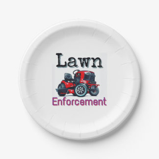 LAWN POLICE 005 PAPER PLATE