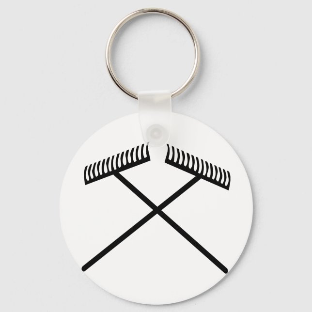 lawn rake crossed key ring (Front)