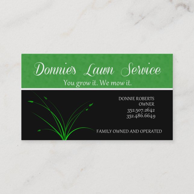 Lawn Service Business Card (Front)