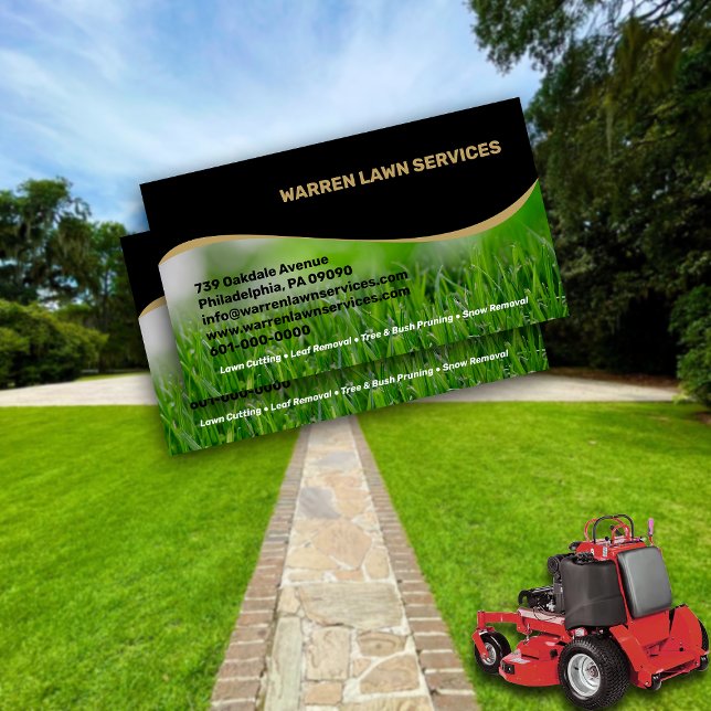 Lawn Service Company  Business Card (Creator Uploaded)