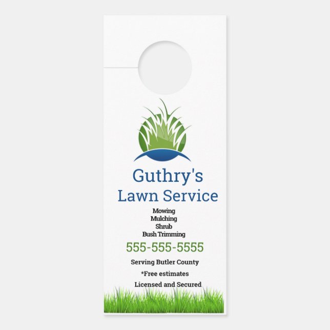 Lawn Service Door Hanger (Front)