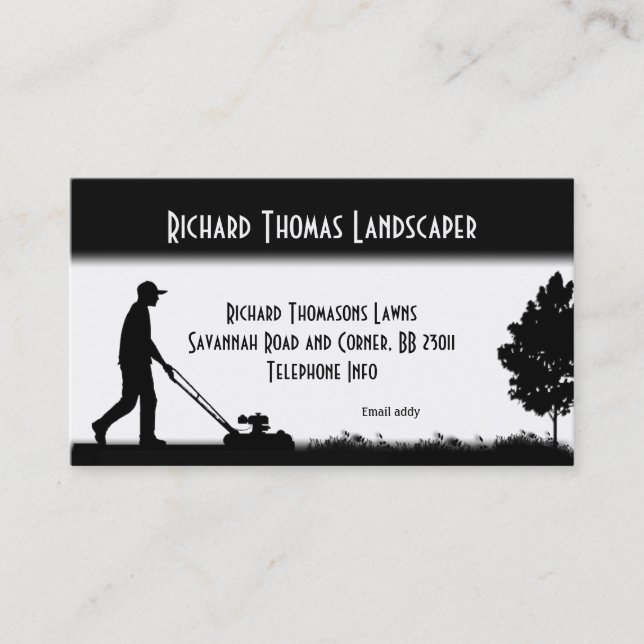 Lawn Service Landscape  Business Card (Front)