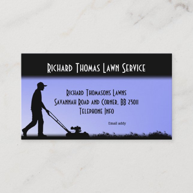 Lawn Service Landscape  Business Cards (Front)
