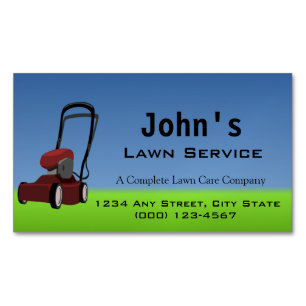 Lawn Service Magnetic Business Card