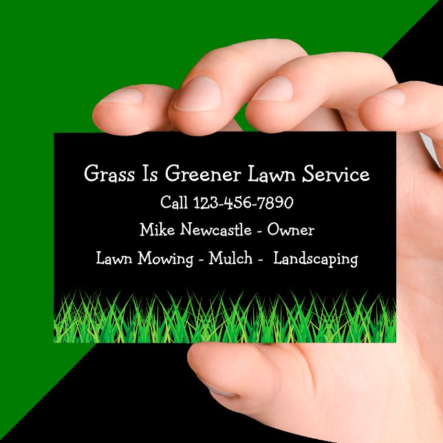 Lawn Service Simple Business Card (Creator Uploaded)