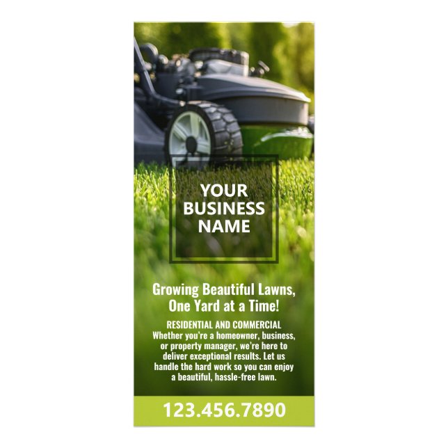 Lawn Services - Mowing, Edging, Maintenance Rack Card (Front)