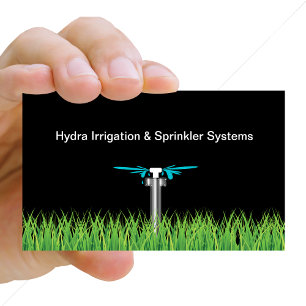 Lawn Sprinkler Irrigation Business Card