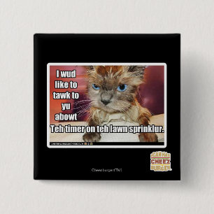 Lawn Sprinklur Timer 15 Cm Square Badge