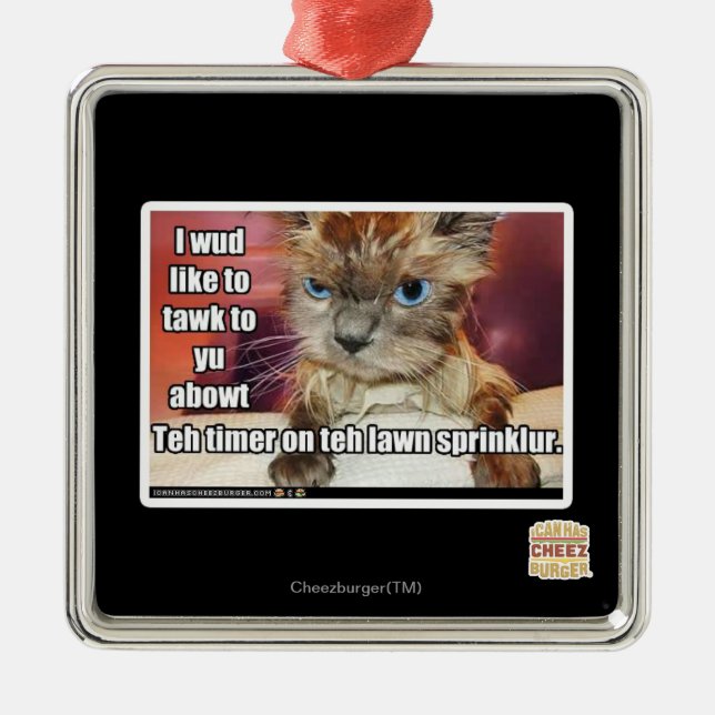 Lawn Sprinklur Timer Metal Tree Decoration (Front)