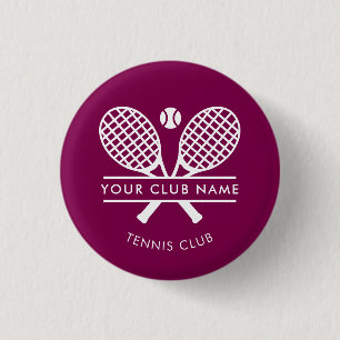 Lawn Tennis Club Name Team Players Custom 3 Cm Round Badge