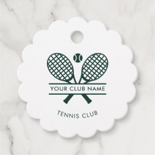 Lawn Tennis Club Name Team Players Green Custom Favour Tags