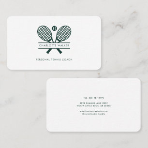 Lawn Tennis Coach Professional Sports Trainer Business Card