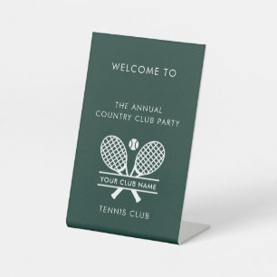 Lawn Tennis Country Club Name Team Events Pedestal Sign
