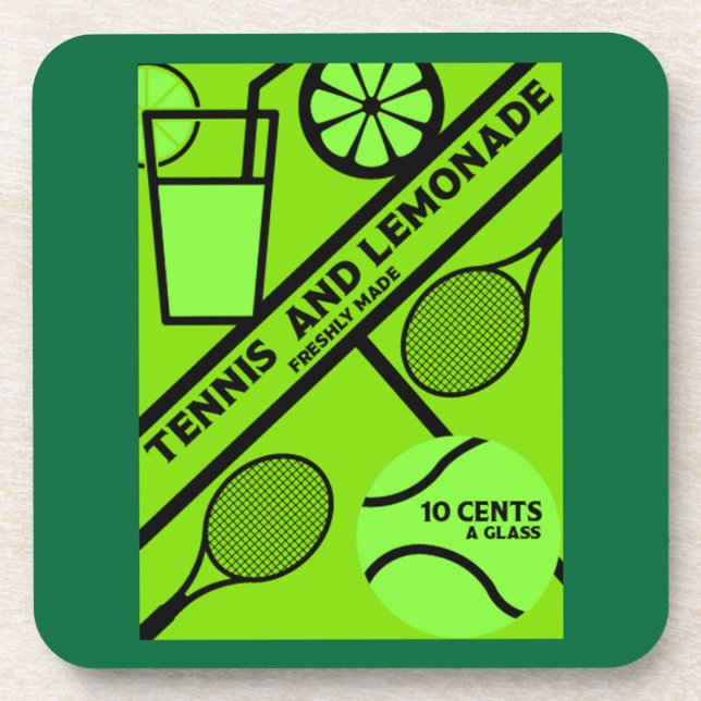 Lawn Tennis Player Graphic Art   Coaster (Front)